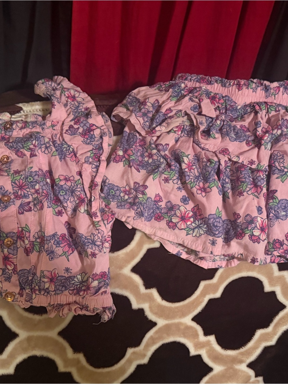 Pink Floral Two-Piece Set